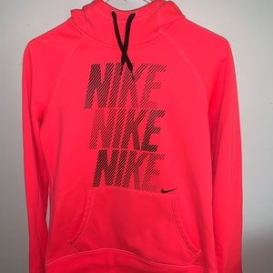 Nike therma fit pink neon hoodie